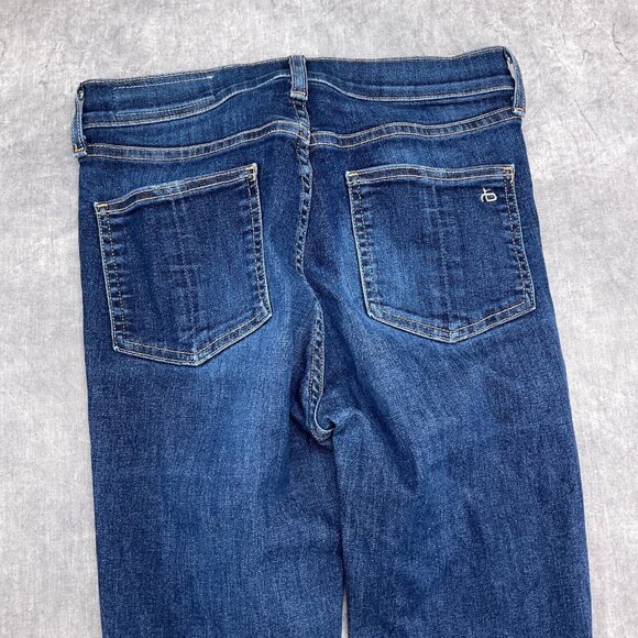 Rag & Bone Jeans Women 27 Blue Fringe Skinny Denim Boho Stretch USA VTG - Picture 12 of 13